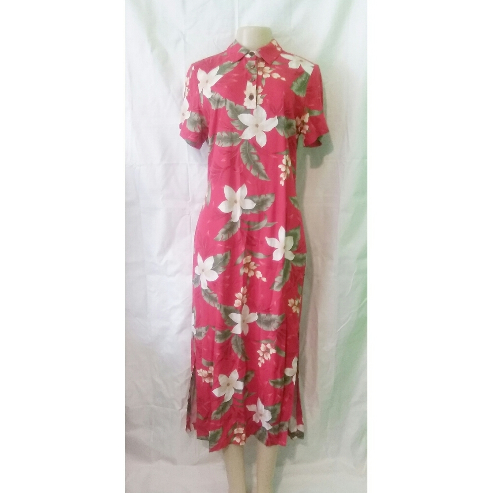 Caribbean Joe Tropical Print Dress — Medium